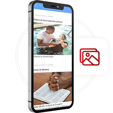 Funcionalidade IgrejaApp: Galeria - Cathedral Software