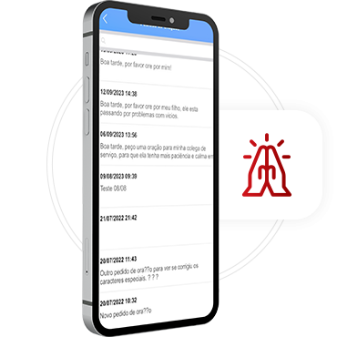 Funcionalidade IgrejaApp: Orações - Cathedral Software